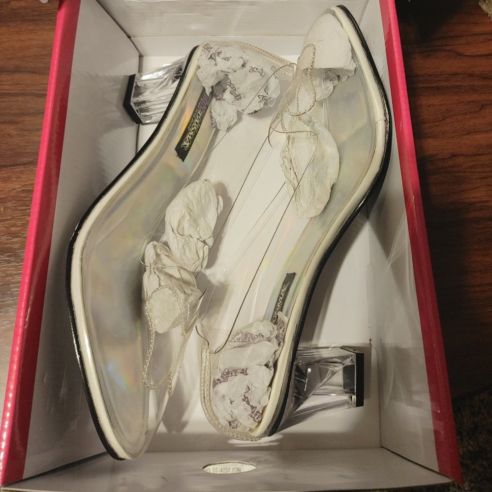 Funtasma Butterfly Iridescent Clear High Heels